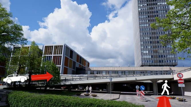 Iekļūšanas attēlojums adresē Republikas laukums 2, Rīga, LV-1010