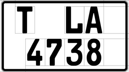 A tipa izvēles numura zīme traktortehnikai