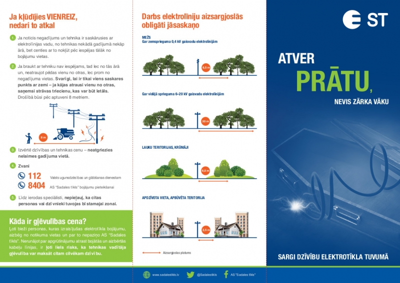 Veicot saimnieciskos darbus elektrolīniju tuvumā, jāievēro drošības noteikumi! (A4, 2 lpp.)